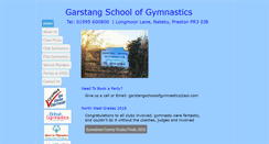 Desktop Screenshot of garstangschoolofgymnastics.co.uk
